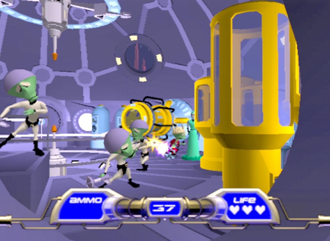 [25/07/2002] Im Minispiel Mighty Joe Jupiter wirkt alles etwas lustiger.
