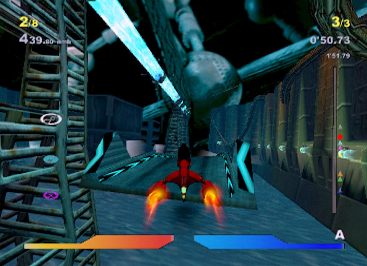 [18/07/2002] In der Luft lassen sich die Rennwagen nicht lenken.