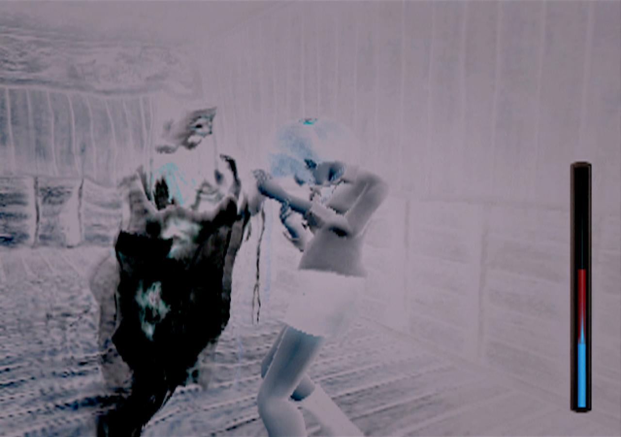 [19/09/2002] Wenn Miku angegriffen wird, kommen gute Effekte zum Einsatz.
