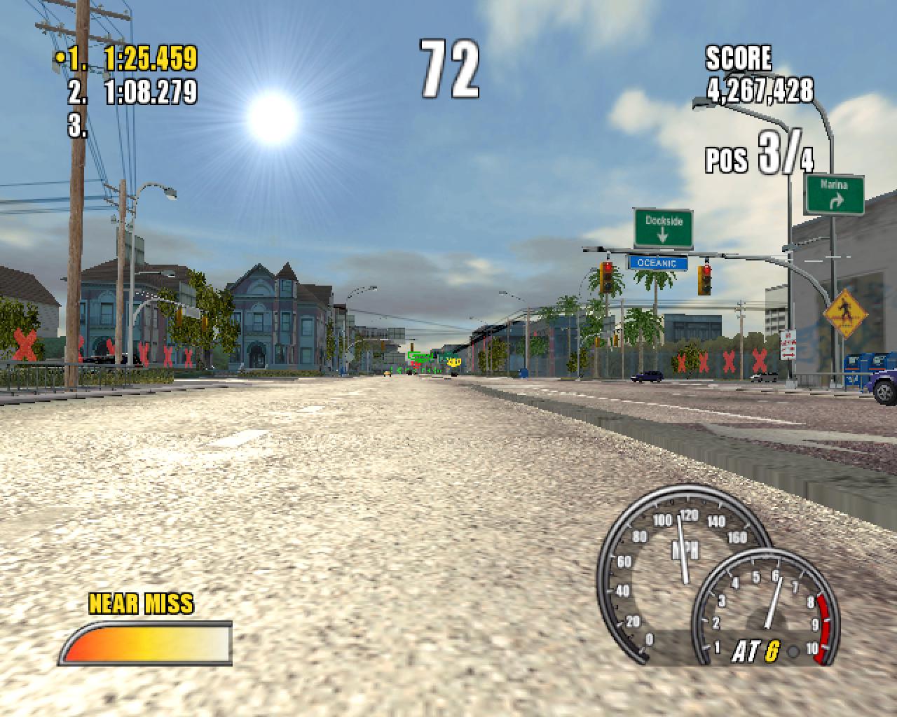 [08/10/2002] Die Straßen sind bei Burnout 2 zu jeder Zeit super in Szene gesetzt.