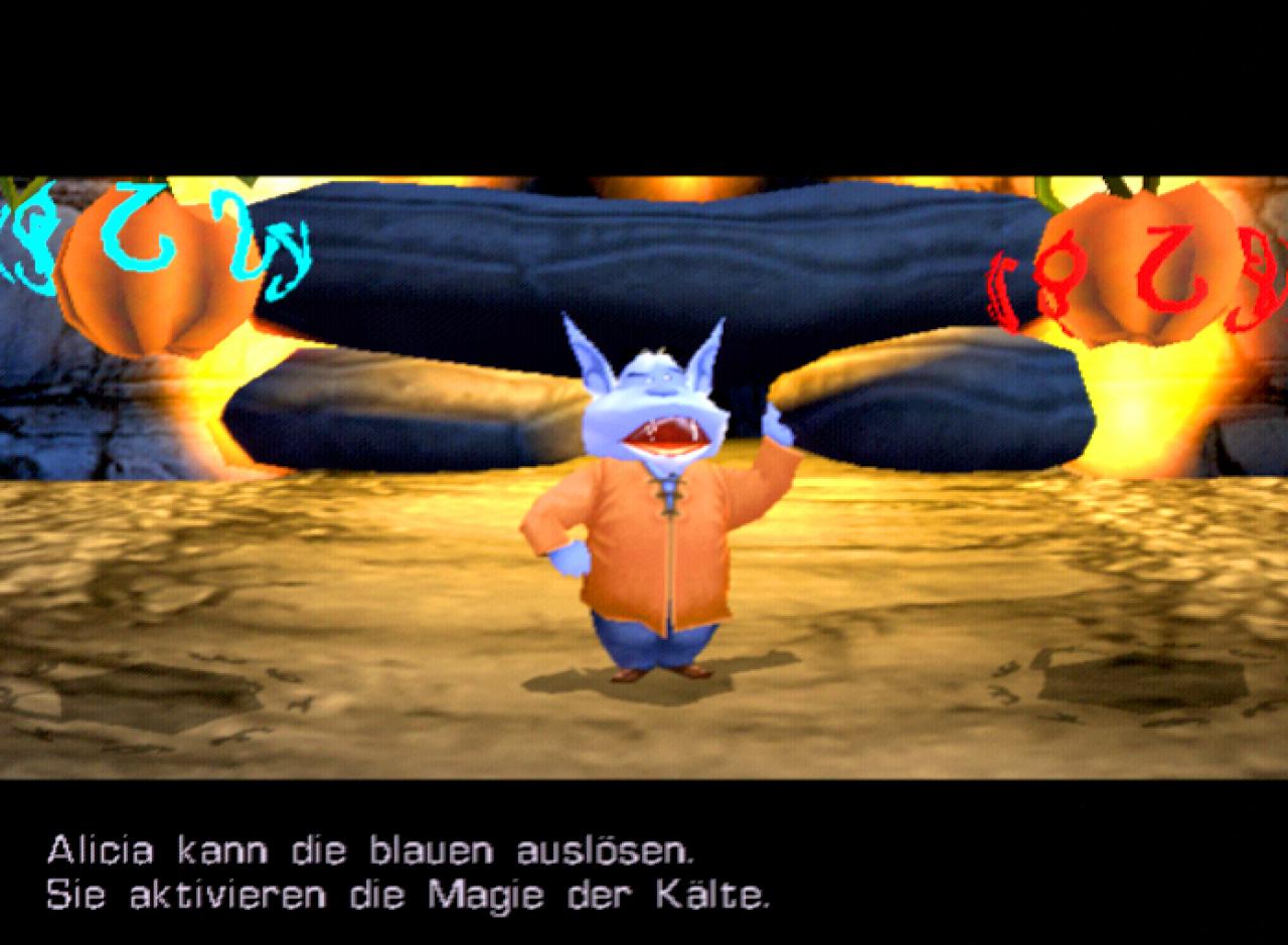 [11/11/2002] Zum Glück ist die Dämonensprache unseres Helfers deutsch untertitelt.