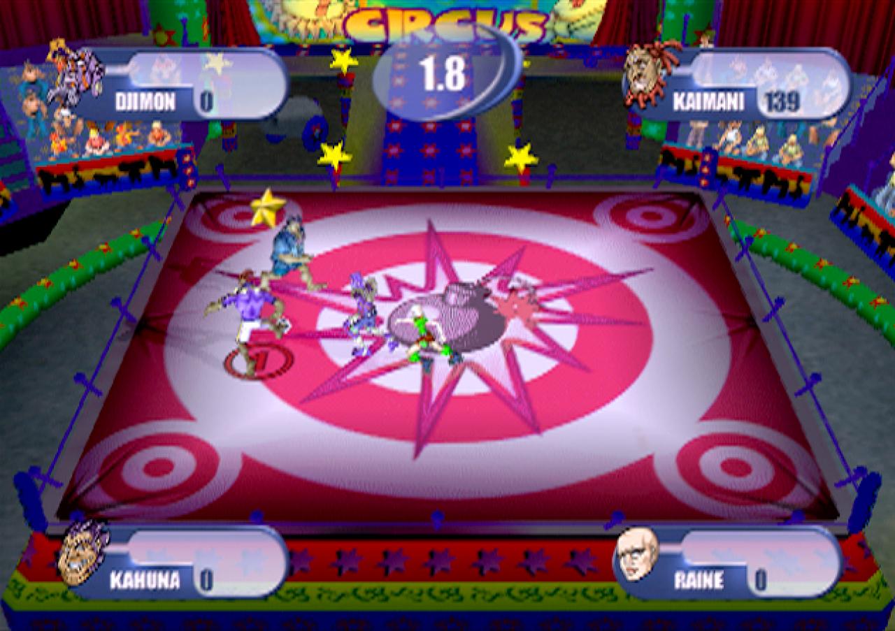 [19/11/2002] Bei diesem Minispiel geht der Ball irgendwann in die Luft.