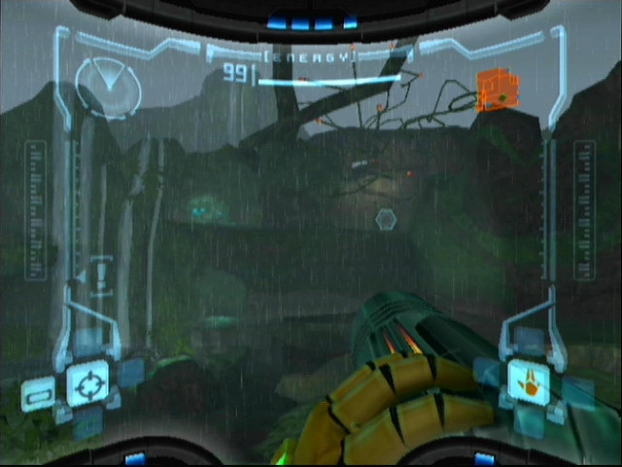 [22/11/2002] Metroid Prime - Der erste Ausstieg aus dem Raumschiff, der prasselnde Regen aus Samus' Visier, die Spiegelung von Samus' Gesicht - ein Grafiktraum auf dem GameCube. - Leser-Vorschlag