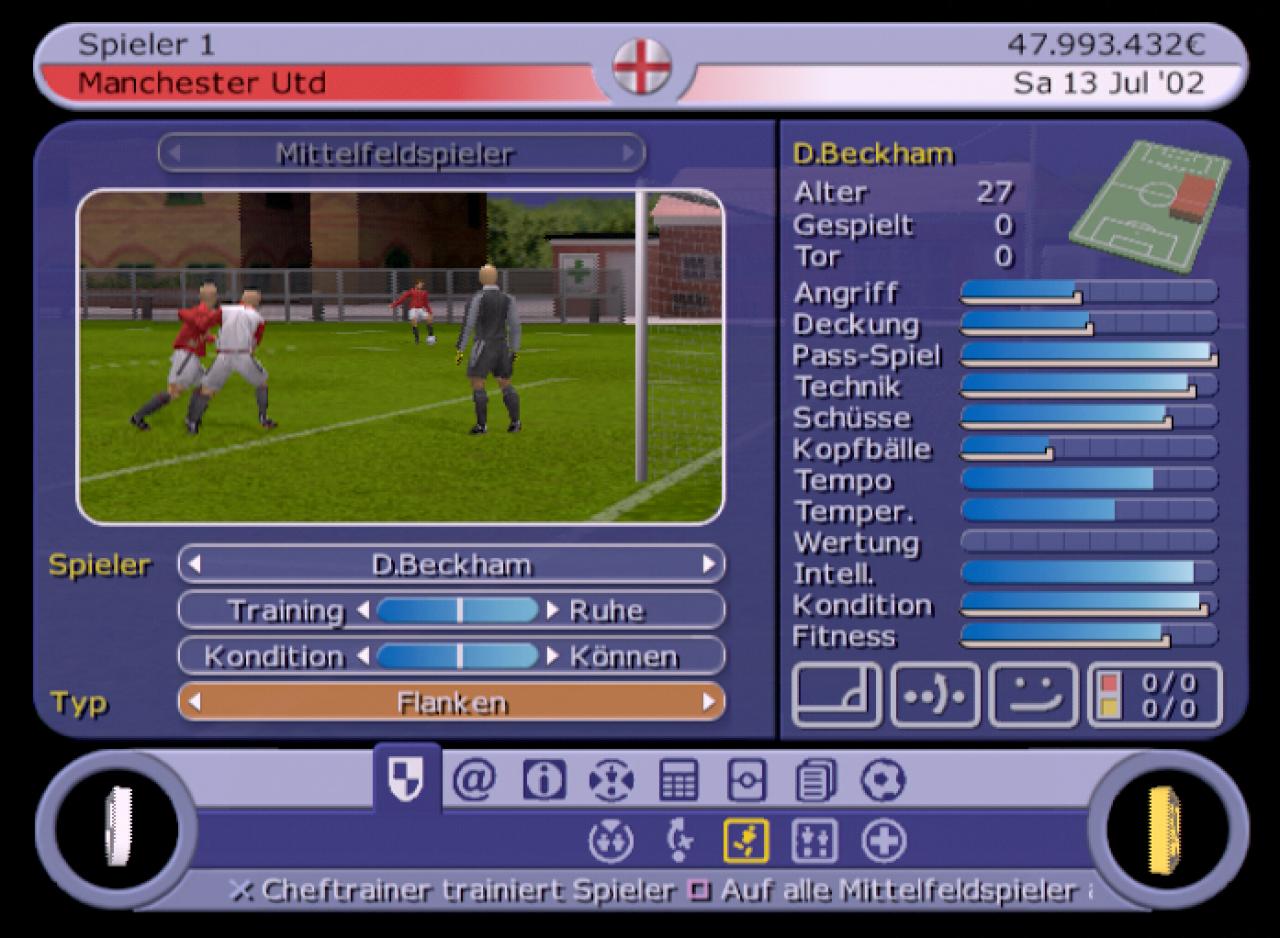 [03/12/2002] David Beckham hat doch kein Flankentraining nötig!