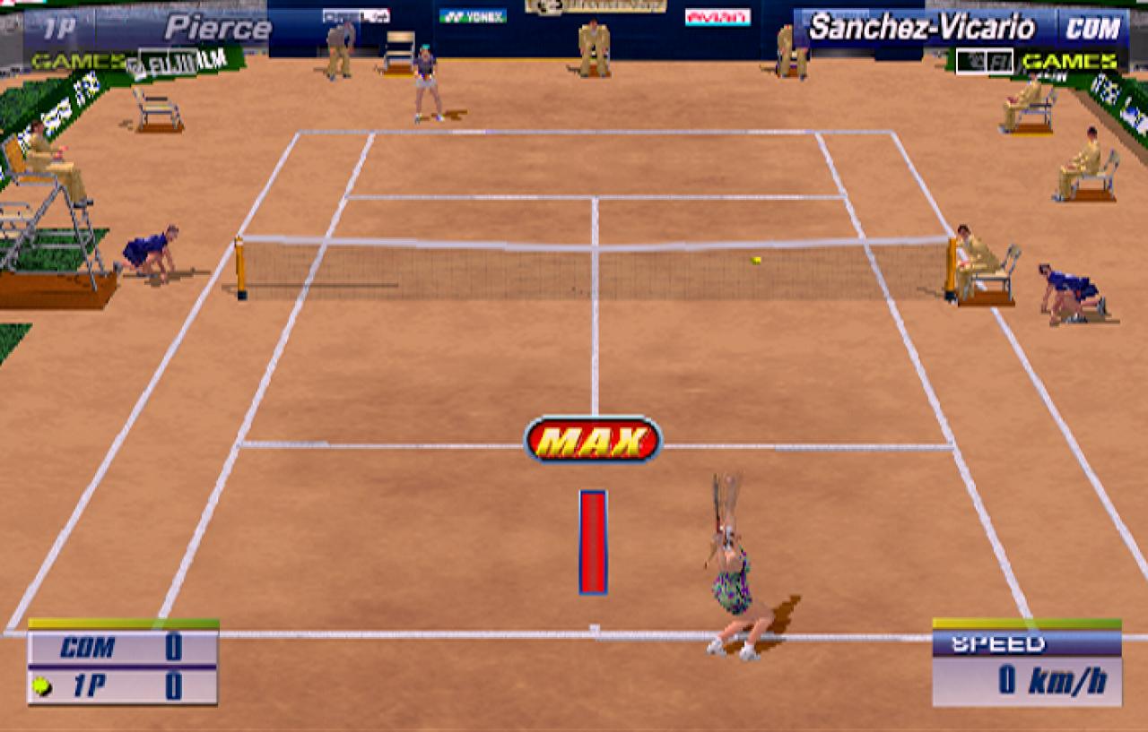 [17/12/2002] Mary Pierce schafft den Aufschlag mit maximaler Stärke.
