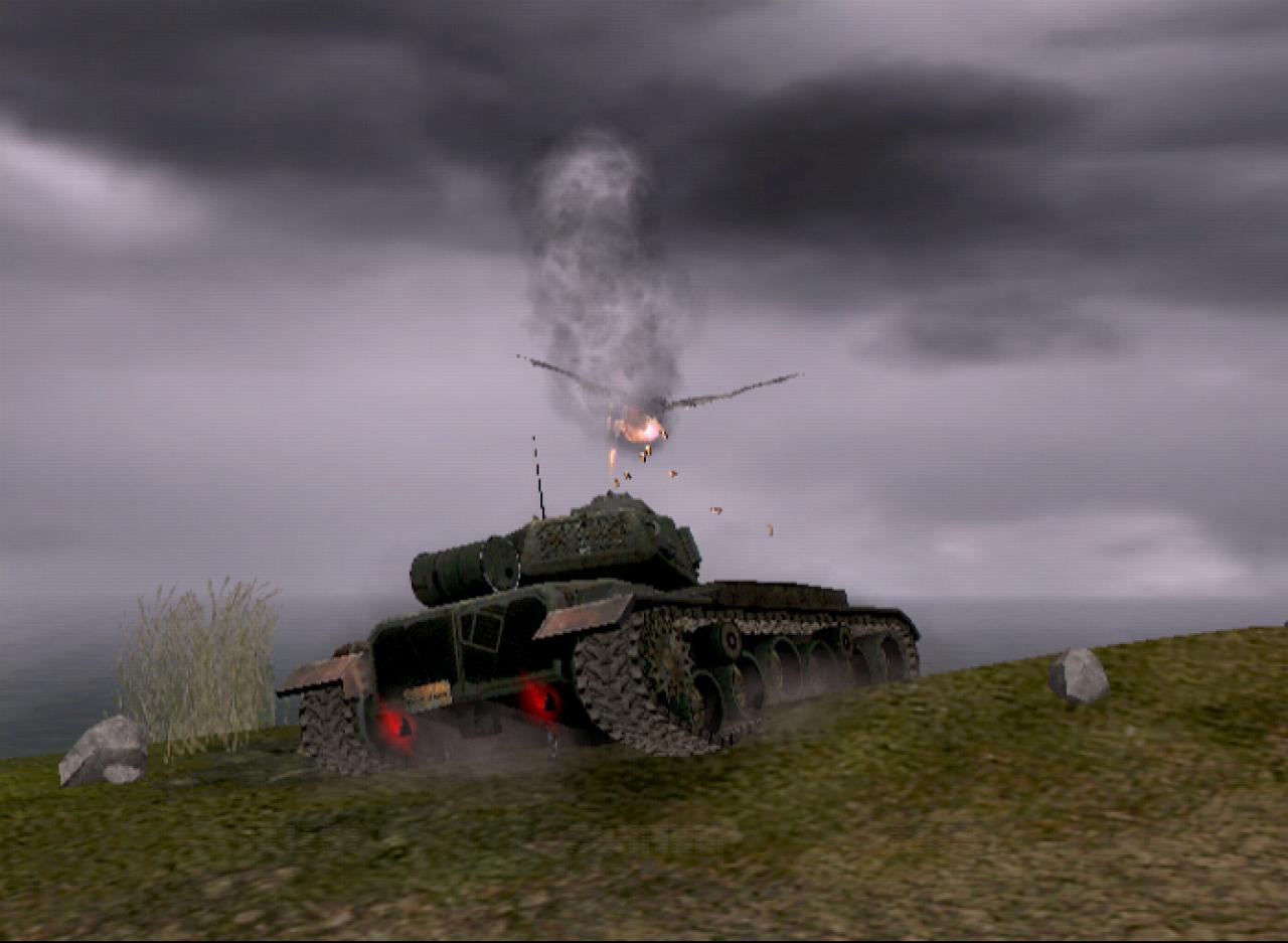 [19/12/2002] Gut gezielt ist halb gewonnen. Zwei bis drei Schüsse des Panzers erlegen auch so große Exemplare.