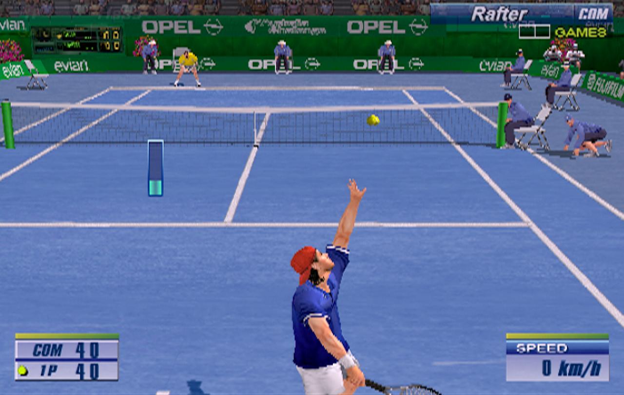 [17/12/2002] Tommy Haas beim Aufschlag in der Alternativperspektive.