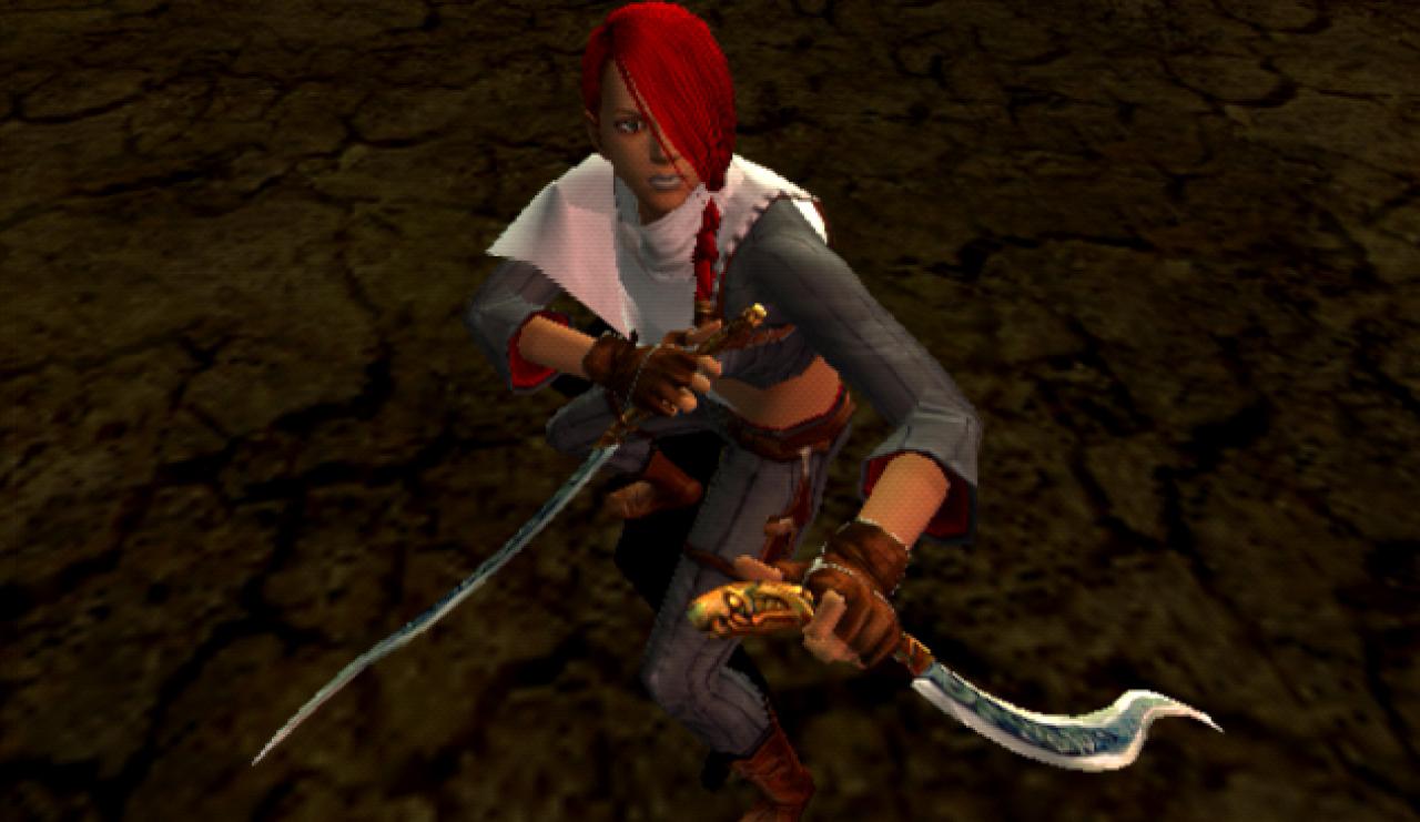 [17/03/2003] Lucia kämpft trotz anderer Waffen ähnlich wie Dante.