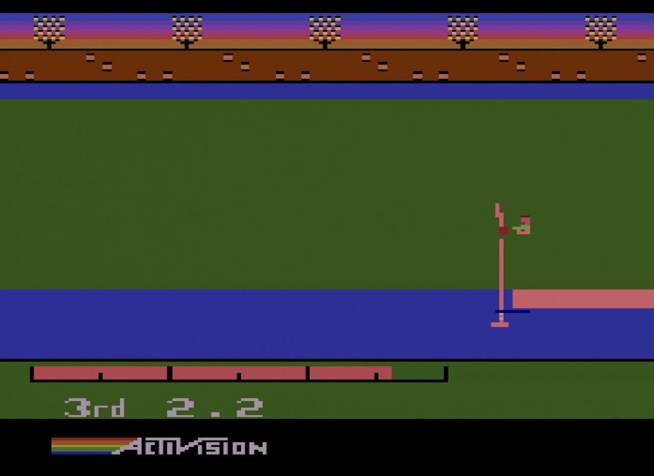 [19/03/2003] Decathlon lässt sich über Analogstick gut spielen.