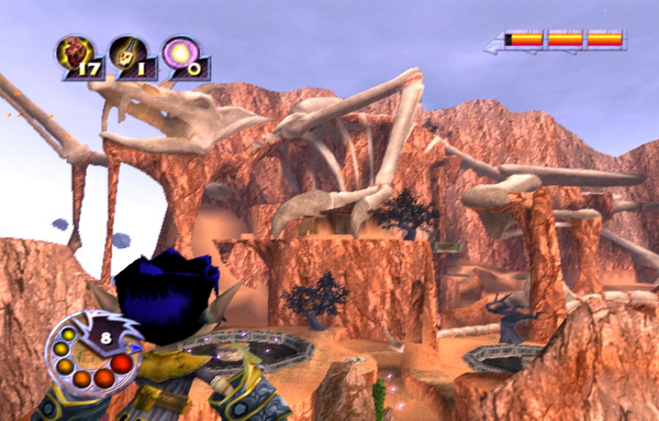 [08/04/2003] Der zweite Level mit seinem Drachenskelett ist eines der Highlights.