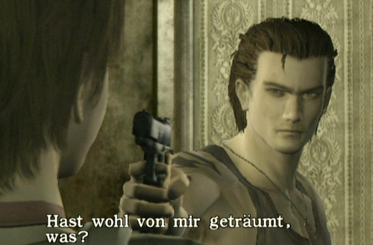 [16/07/2003] Billy markiert den Macho und provoziert die zierliche Rebecca mit lässigen Sprüchen. 