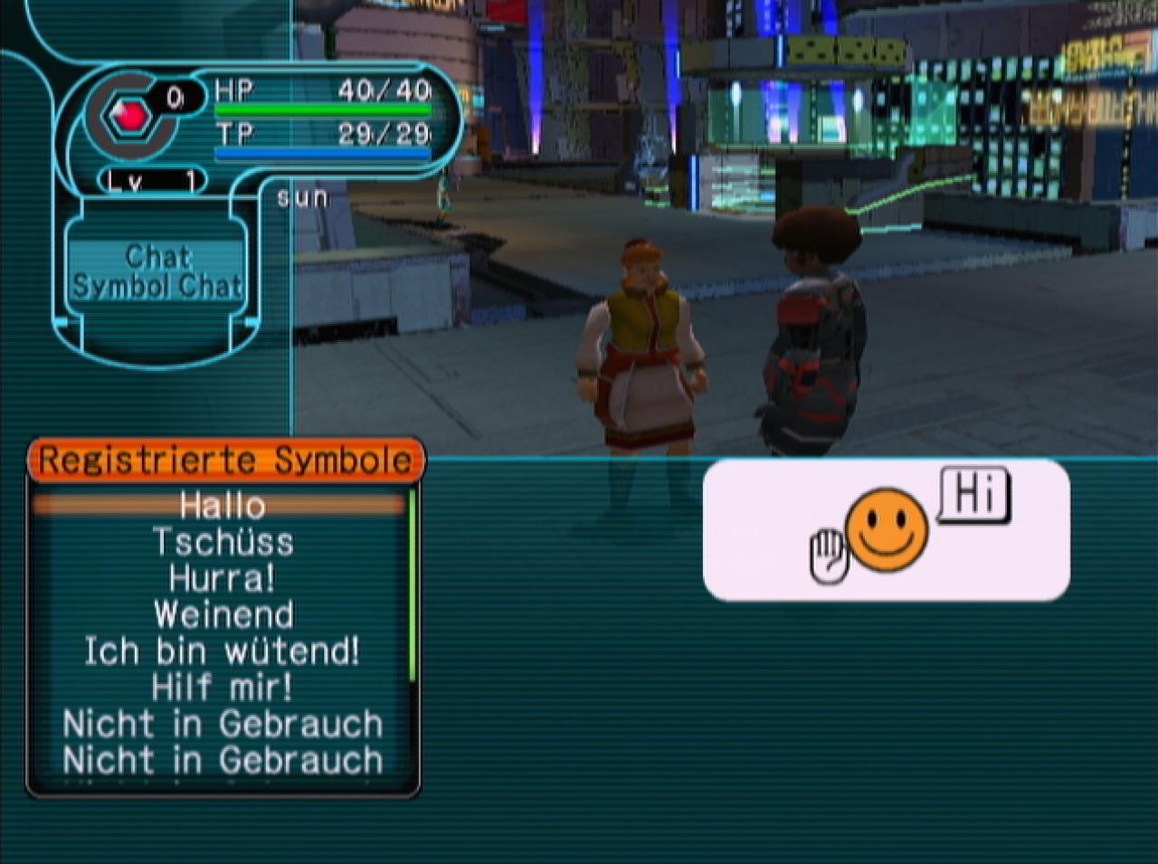 [30/07/2003] Neben dem Headset können auch kleine Symbole zur Kommunikation mit den Leuten in der Lobby beziehungsweise Ihren Mitspielern genutzt werden.