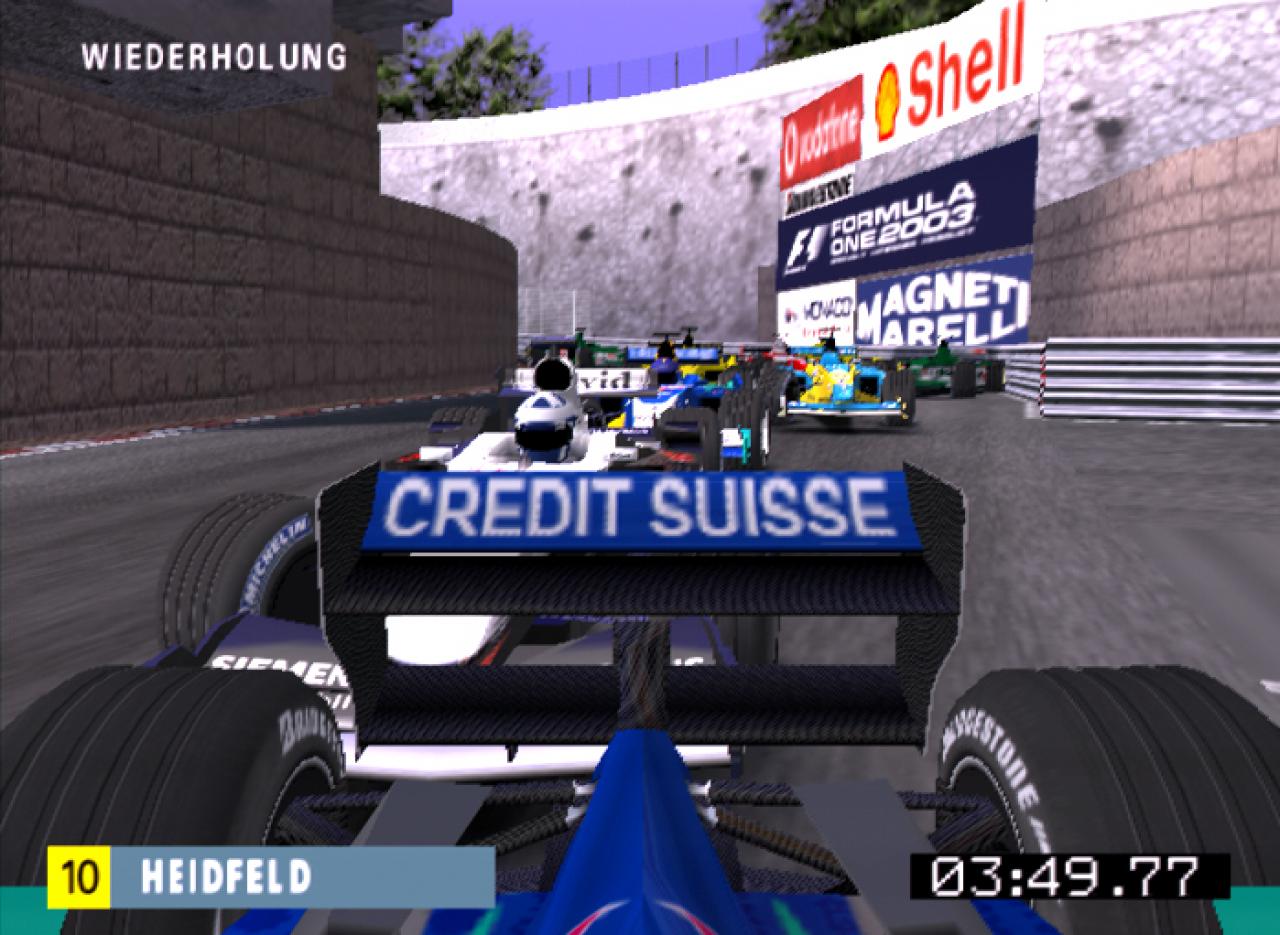 [13/08/2003] In Monaco stößt die KI nach einem Crash an ihre Grenzen.