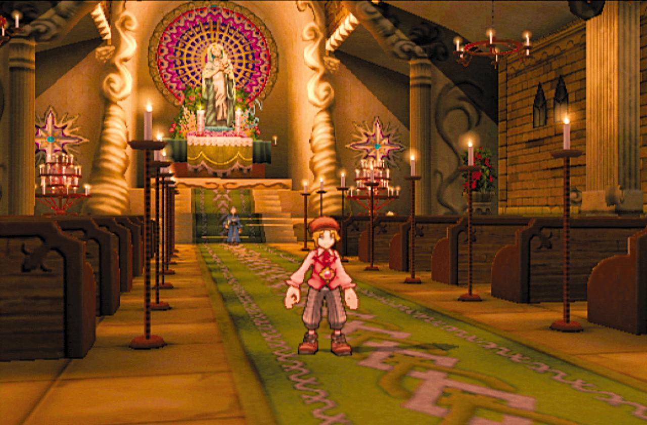 [05/09/2003] Die Umgebungen, hier eine Kirche, sind mit viel Liebe gestaltet.