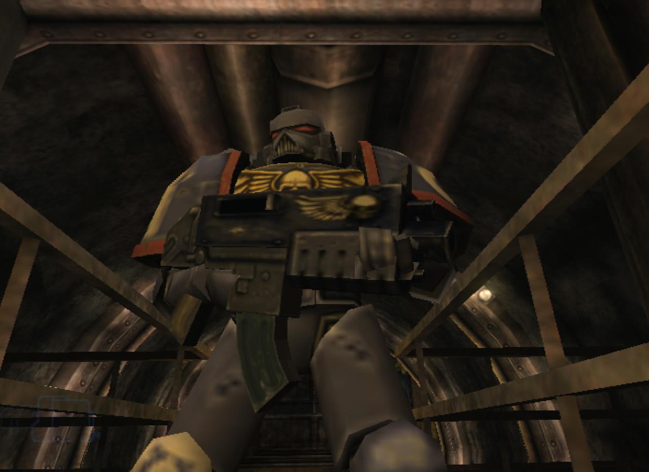 [13/10/2003] Einen Space Marine bekommen Sie aus dieser Distanz nicht oft zu Gesicht.