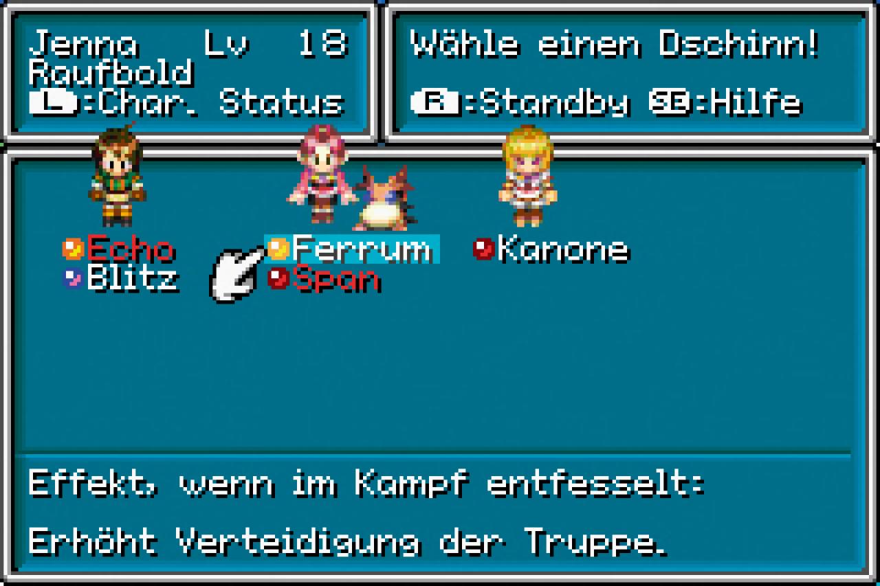 [07/10/2003] Die Menüführung ist genauso übersichtlich wie im Vorgängerund ermöglicht selbst RPG-Neulingen einen leichten Einstieg.