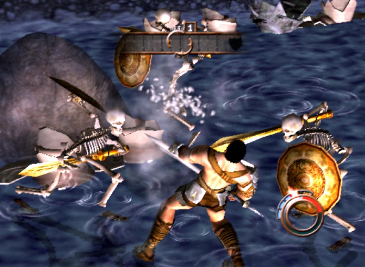 [20/11/2003] Die klapprigen Skelette haben dem tapferen Gladiator einfach so eins übergebraten. Dafür werden sie büßen müssen.
