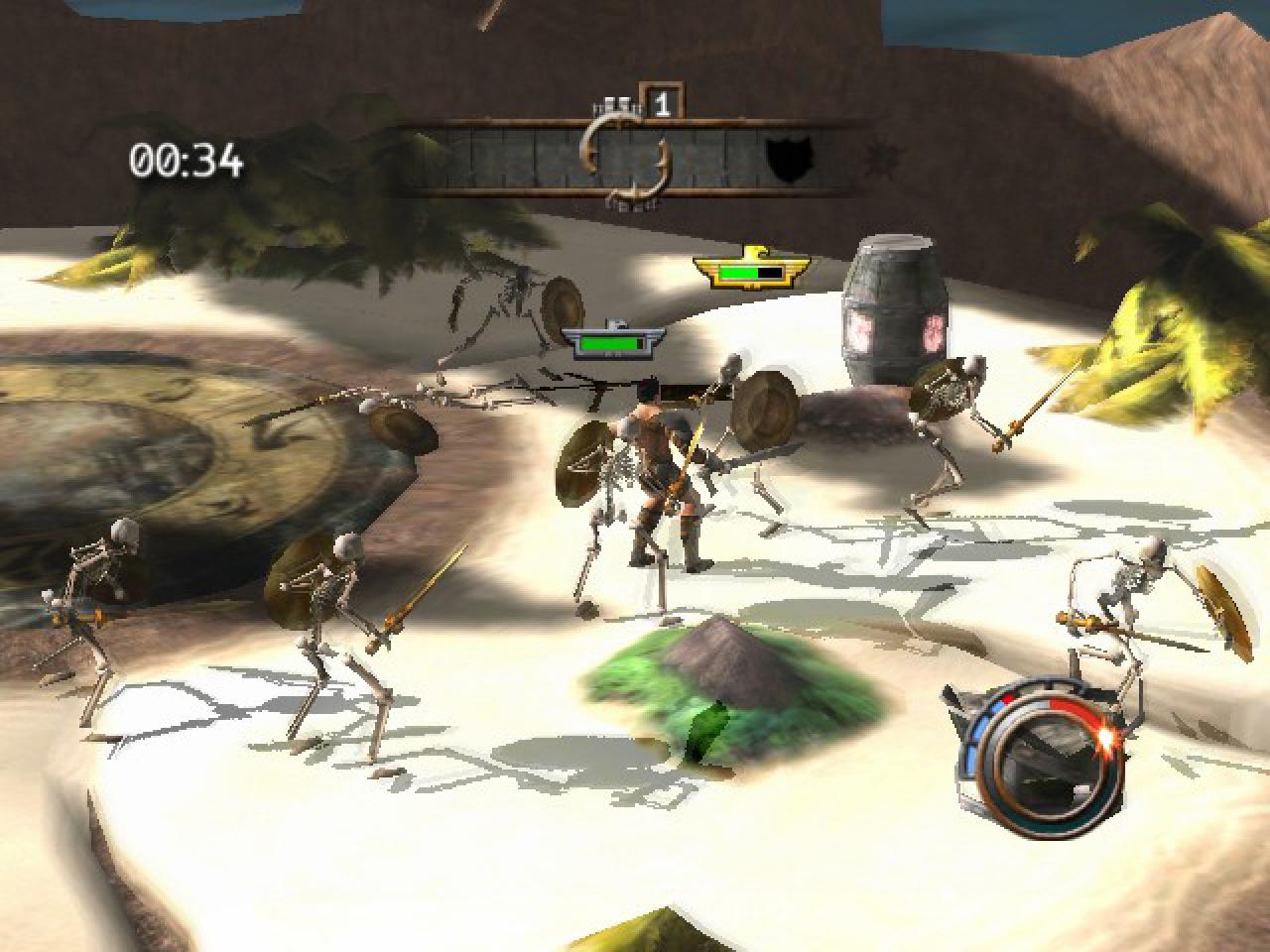 [21/11/2003] Dem Helden bleiben noch 34 Sekunden, um alle Skelette zu vernichten.