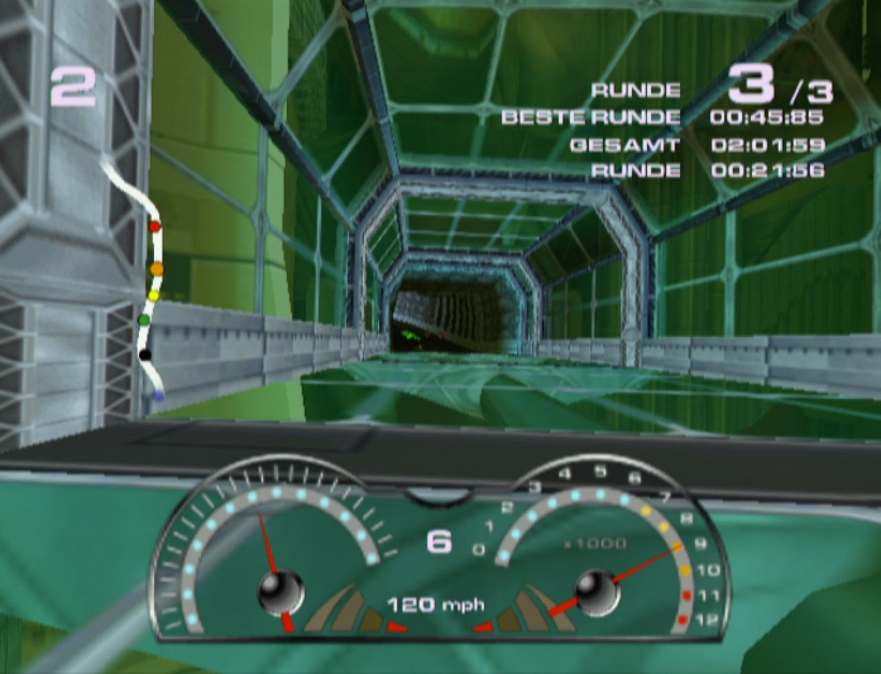 [01/12/2003] Einige Passagen erinnernentfernt an F-Zero. 