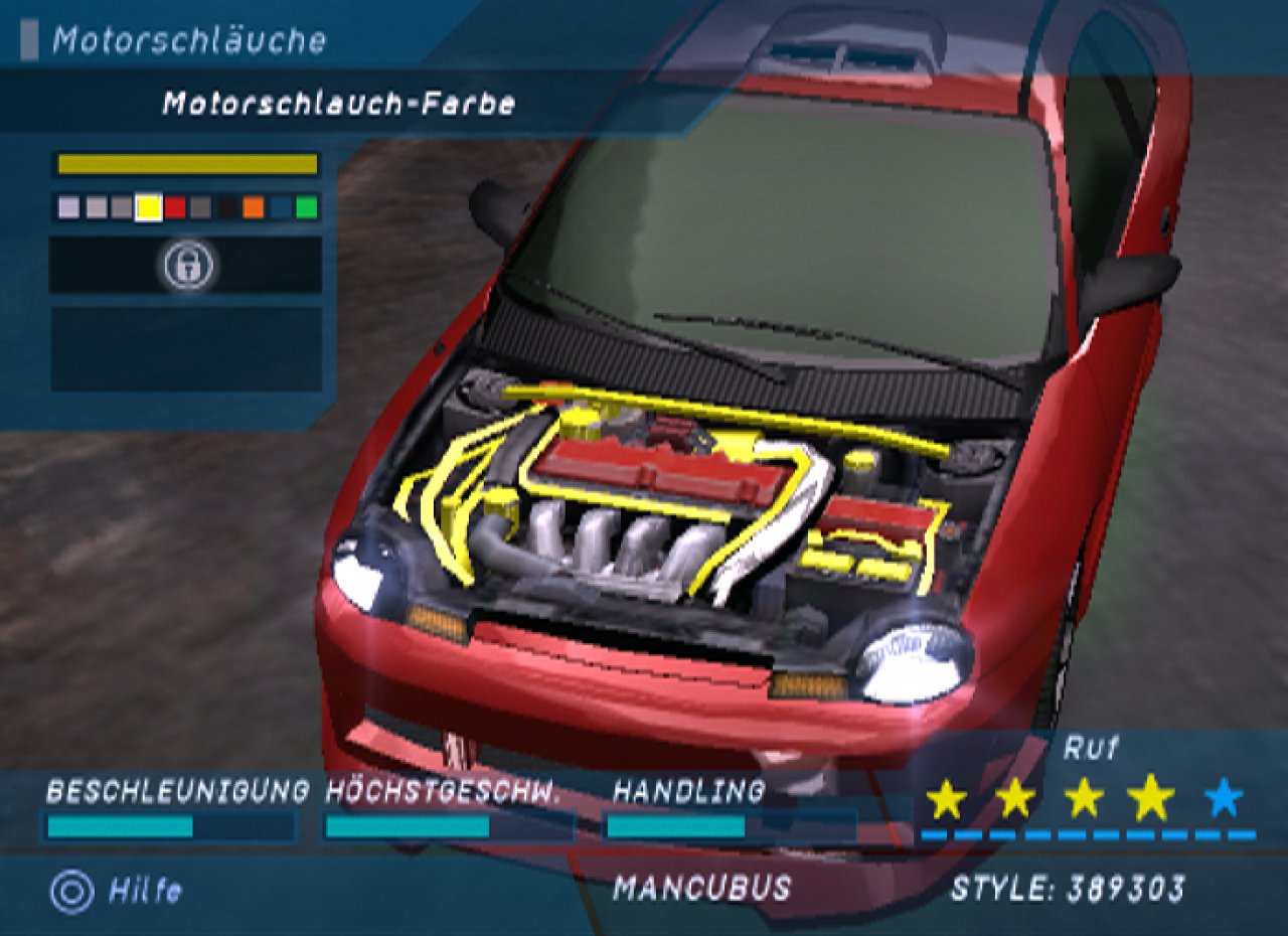 [02/12/2003] Sogar der Motor lässt sich einfärben. Wers braucht.