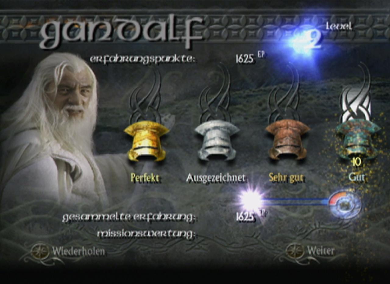 [08/12/2003] Am Ende der Levels verteilt ihr eure Erfahrungspunkte.