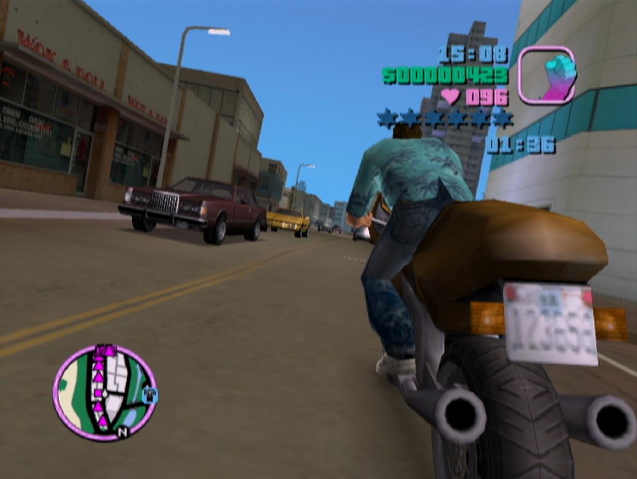 [15/12/2003] Die Motorräder in Vice City sind absolut genial zu steuern.
