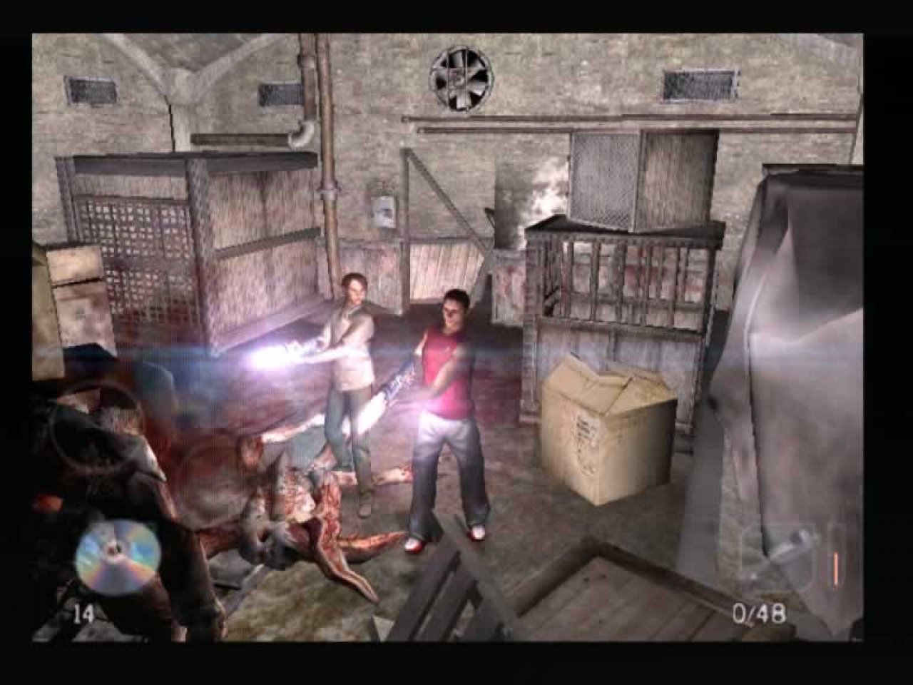 [15/07/2004] Gegen die Shotgun der Jungs hat das Monster keine Chance.