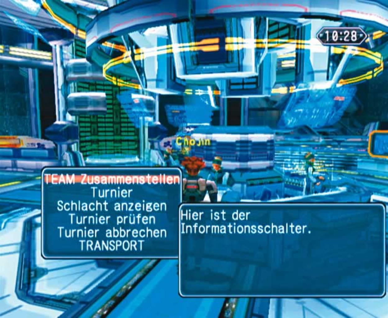 [09/07/2004] In der Lobby findet man neben den Spieltischen für ein Einzel-Match auch einen Schalter, an dem man sich für ein Turnier einschreiben kann. 