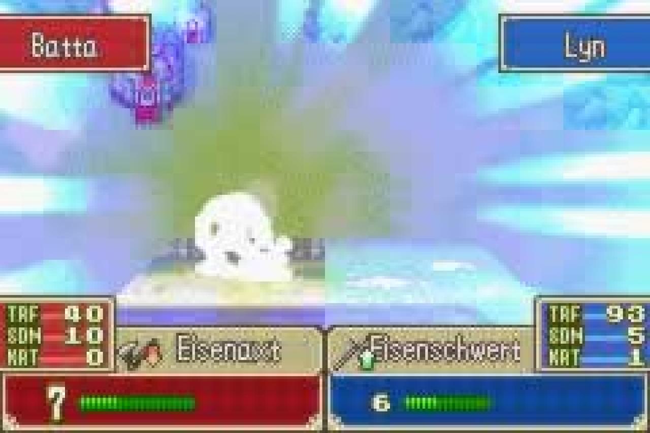 [02/09/2004] Wenn die Charaktere ihre Spezialattacken auspacken, ist auf dem kleinen GBA-Bildschirm die Hölle los. 