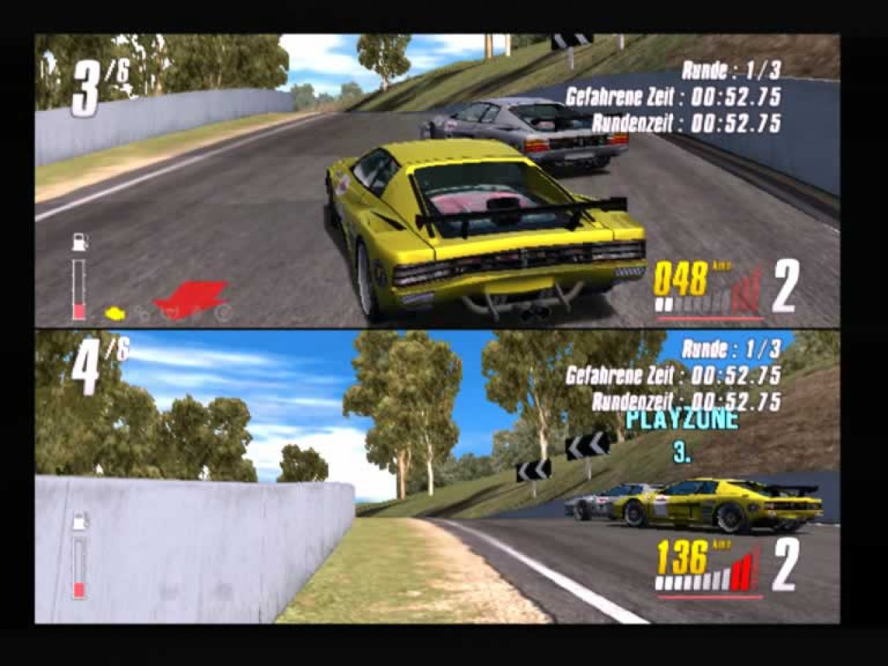 [19/10/2004] Auch im Splitscreen beeindruckt das Schadensmodell.