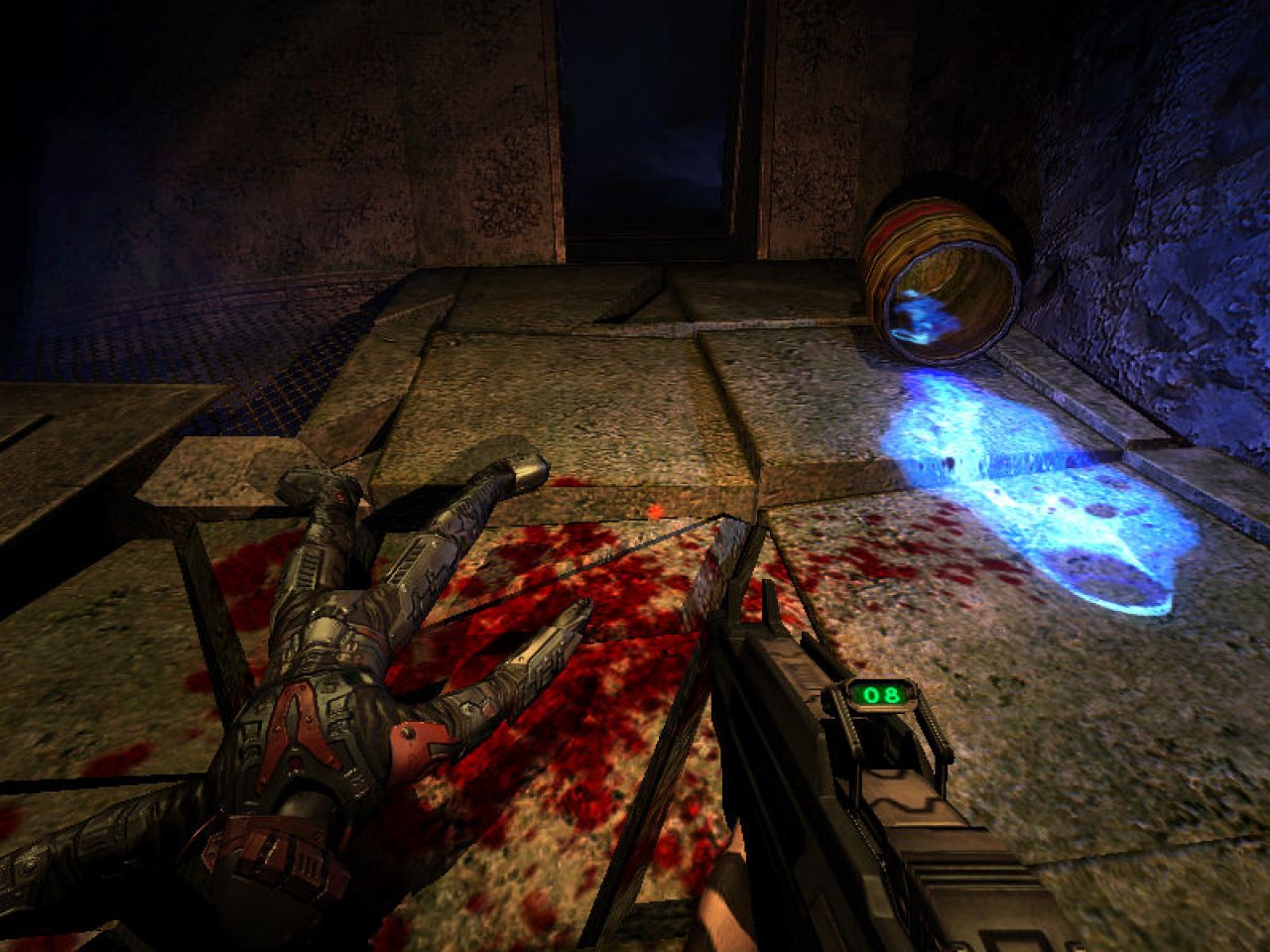 [13/12/2004] Riddick Escape from Butcher Bay - The Pit - Unten in der Grube von Escape from Butcher Bay bekamen unsere Leser ein mulmiges Gefühl. Wir waren damals auch froh, diesen Levelabschnitt endlich zu beenden. - Leser-Vorschlag