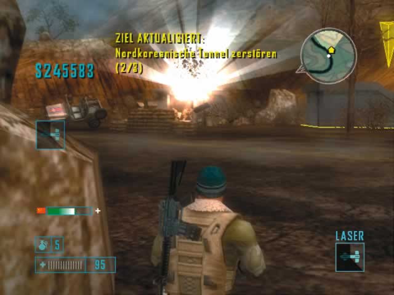 [04/03/2005] Der Präzisionsangriff hat den Bunker getroffen.