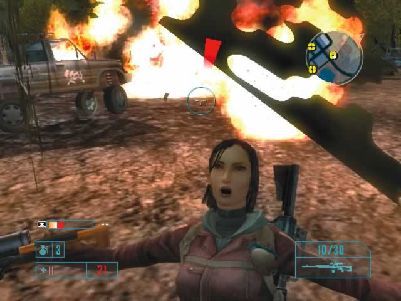 [04/03/2005] Dass wir zu nahe an der Explosion stehen, sehen Sie am Gesichtsausdruck.