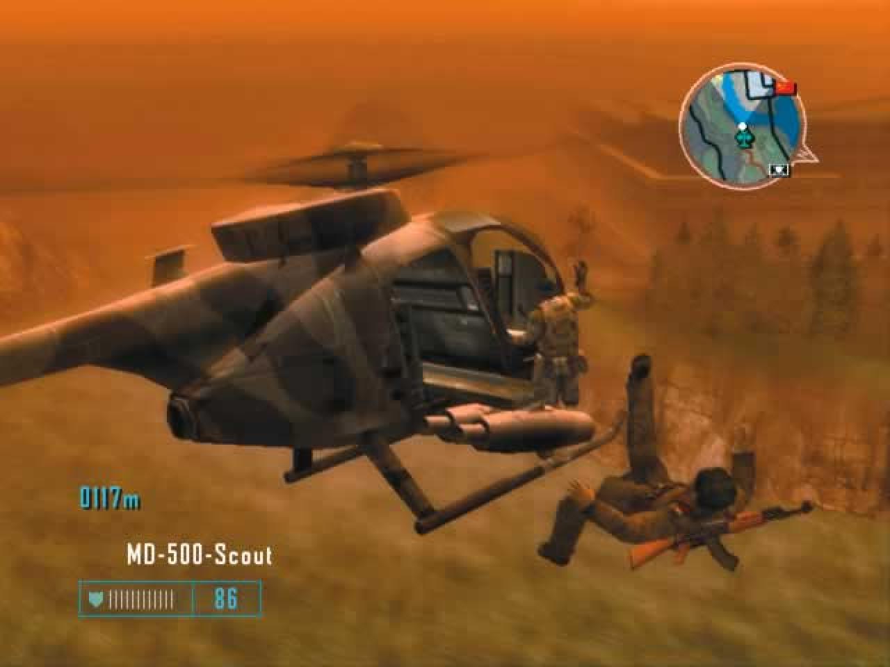 [04/03/2005] Selbst Hubschrauber können Sie während des Flugs übernehmen.