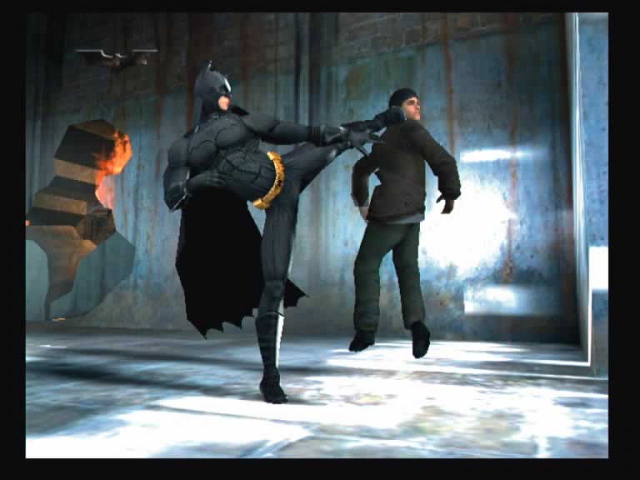 [05/09/2005] Batman packt während der Kämpfe einige coole Moves aus.