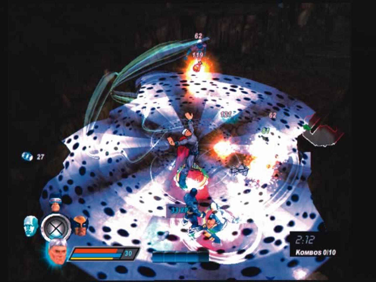 [23/11/2005] Magneto räumt mit einer seiner Flächenattacken den Bildschirm leer.
