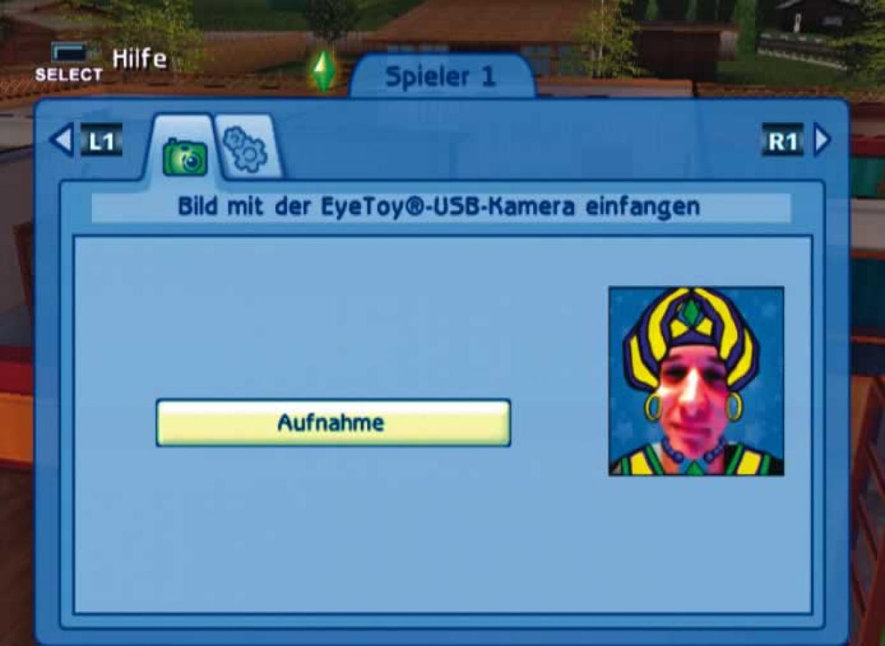 [21/11/2005] Mit der EyeToy-Kamera lassen sich verschiedene Porträts knipsen.
