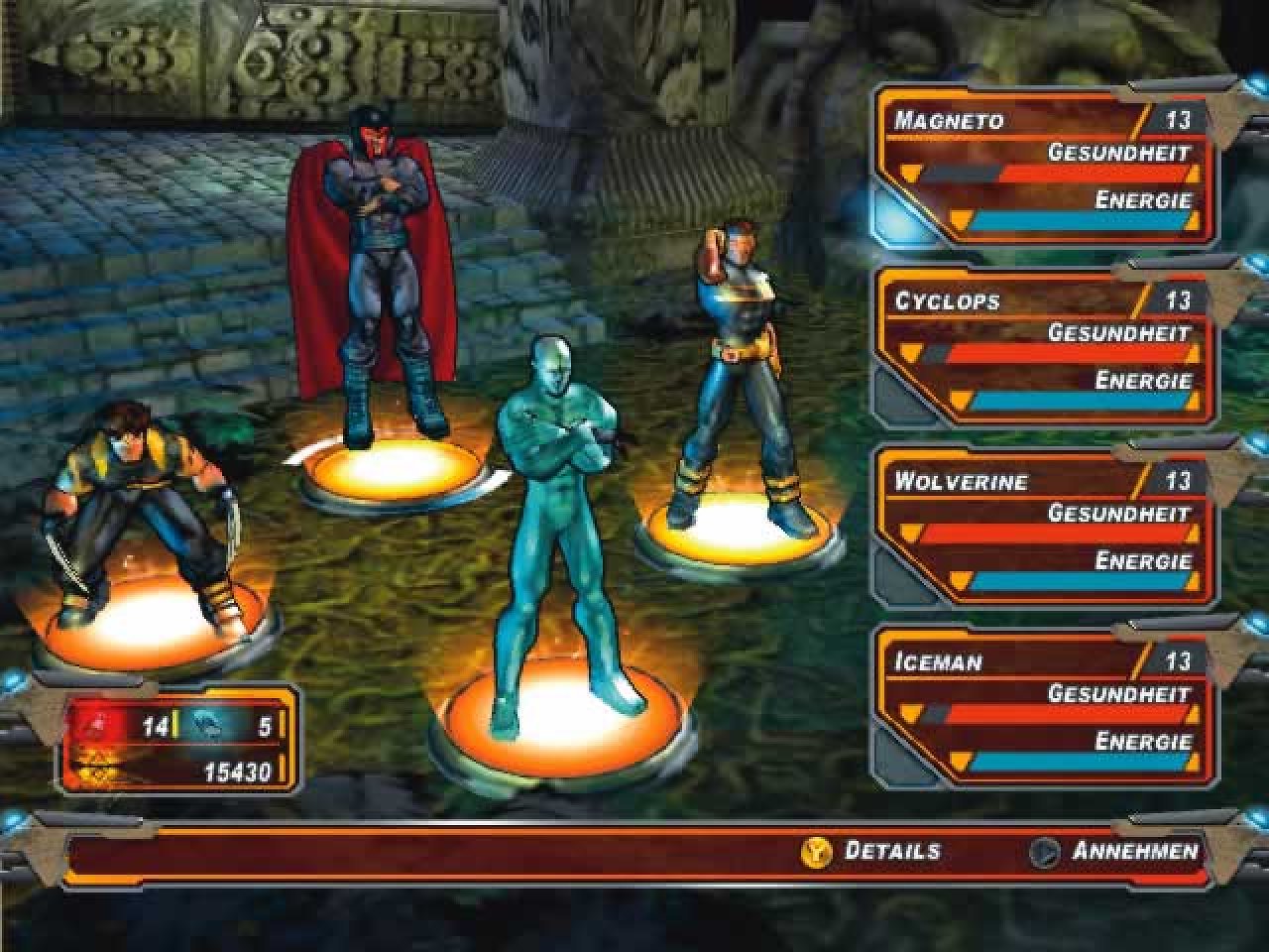 [16/11/2005] Stellen Sie sich aus 18 Mutanten Ihr Lieblingsteam zusammen.