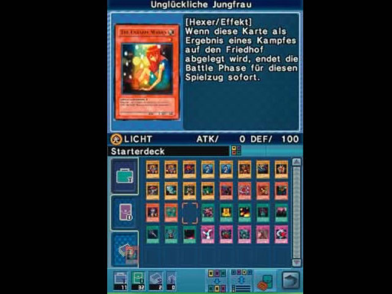 [19/12/2005] Mit dem Stylus sortiert ihr euer Starterdeck.