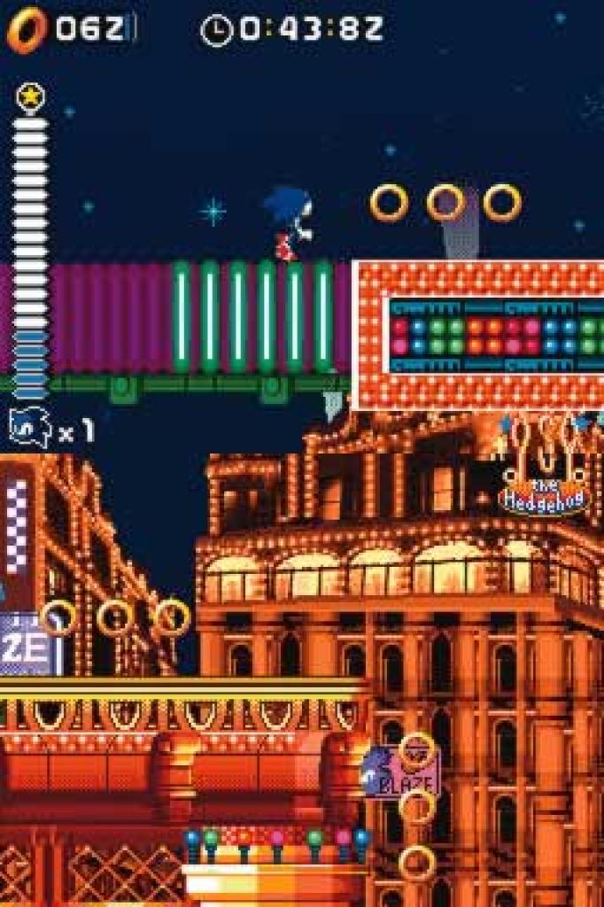 [19/12/2005] Der Casino-inspirierte Level erinnert an alte Sonic-Spiele.