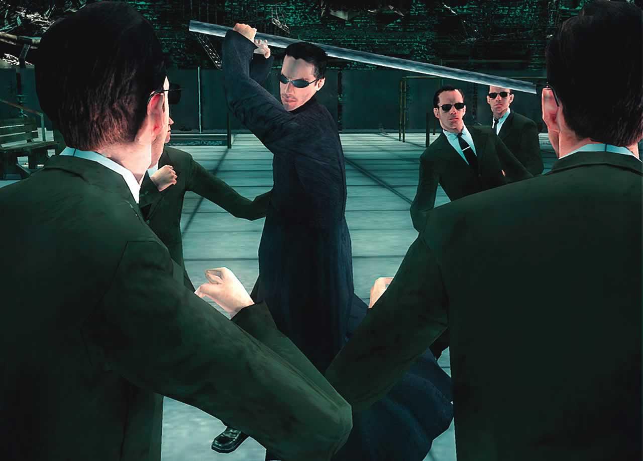 [01/02/2006] Dieser Film hat der Sonnenbrille zu jeder Tages- und Nachtzeit erst so richtig populär gemacht: Die Matrix. In der Videospielumsetzung Matrix - Path of Neo, dürft ihr euch selbst mit den ebenfalls sonnenbrillentragenden Agenten herumschlagen.
