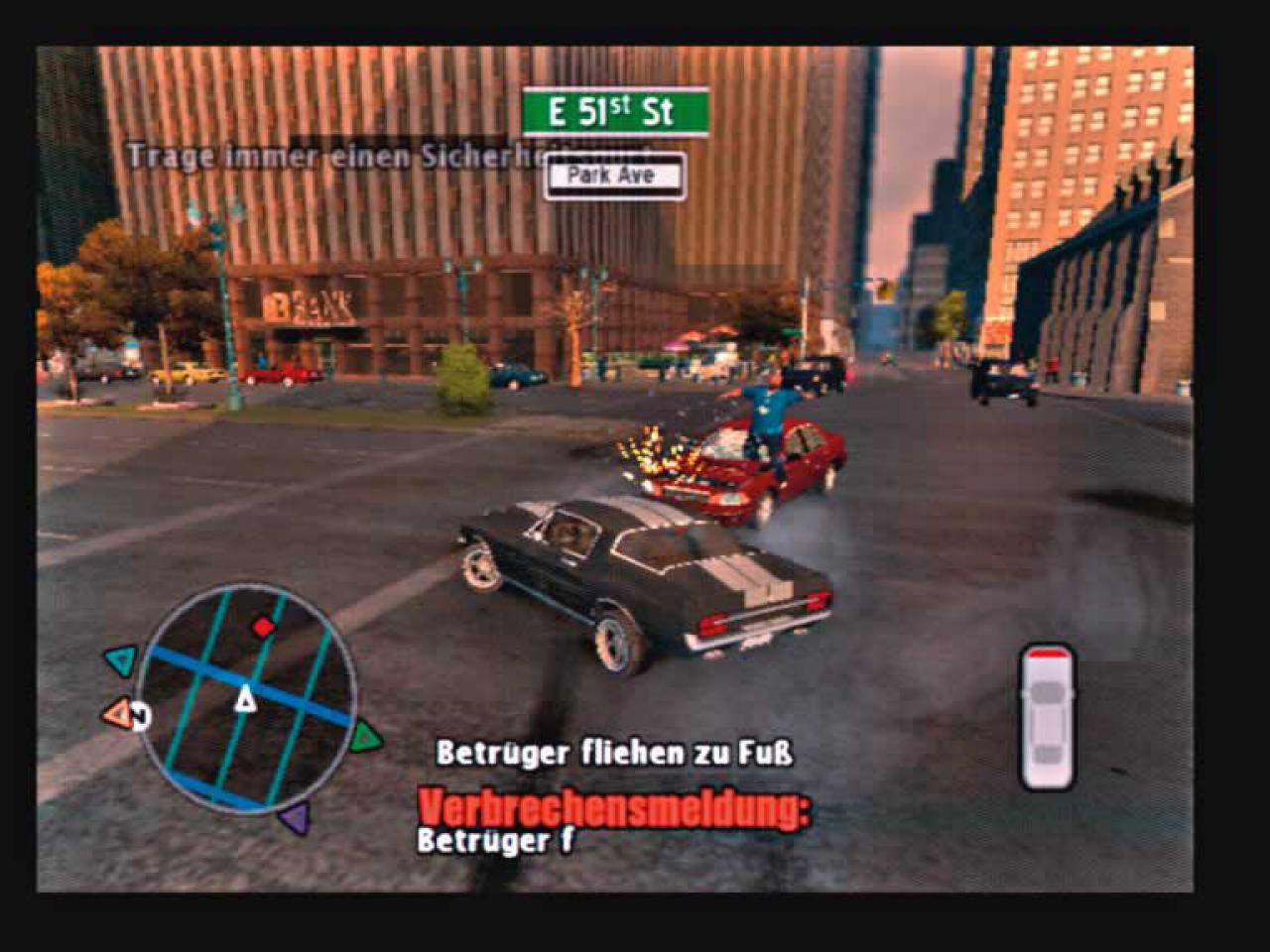 [15/02/2006] Bei Frontal-Crashs fliegen andere Fahrer schon mal durch die Windschutzscheibe.