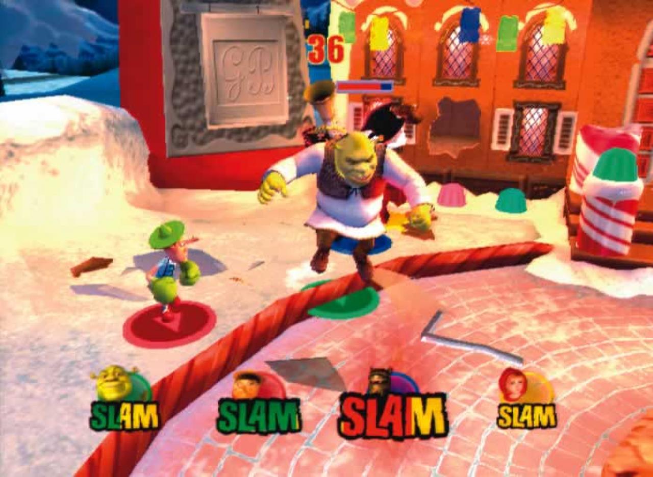 [16/02/2006] Obacht! Shrek wird hinterrücks vom schwarzen Ritter angegriffen.