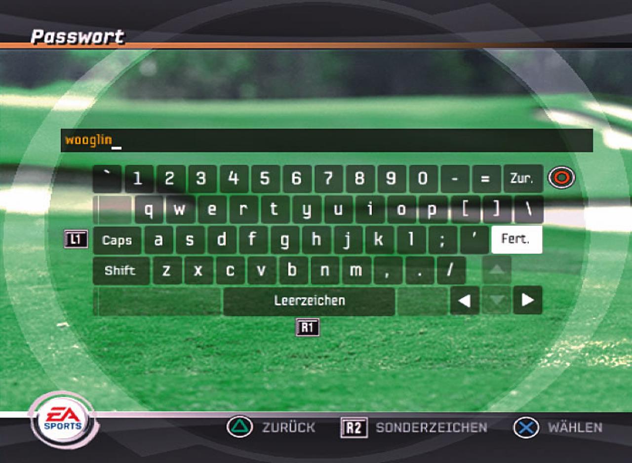 [04/04/2006] Mit der Eingabe dieses Cheats schalten Sie alle gesperrten Golfer frei.
