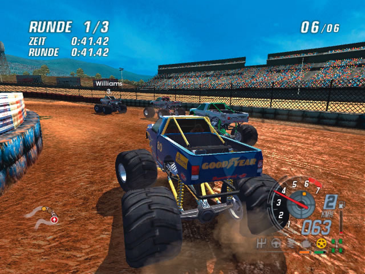 [17/05/2006] Das Fahren mit den Monster-Trucks ist sehr anspruchsvoll, macht aber eine Menge Spaß.