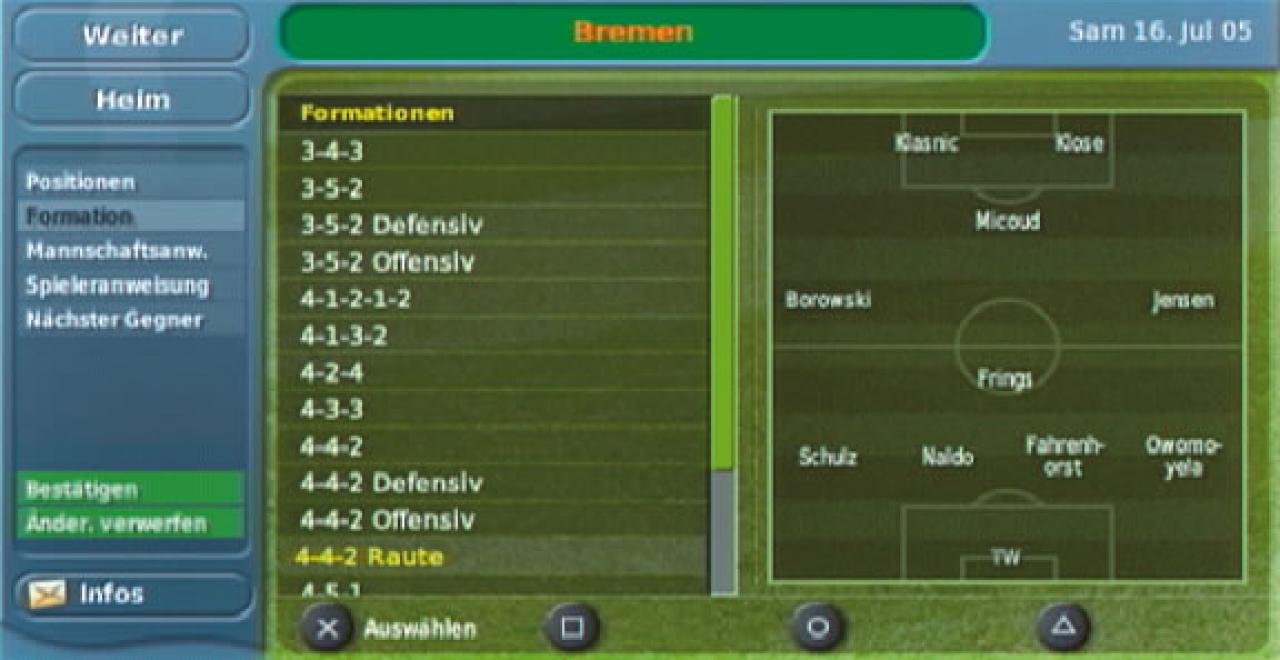 [04/07/2006] Wählen Sie aus zig Formationen.