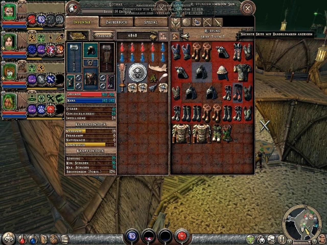 [28/07/2006] Weitere Spiele mit Inventar - Dungeon Siege 2