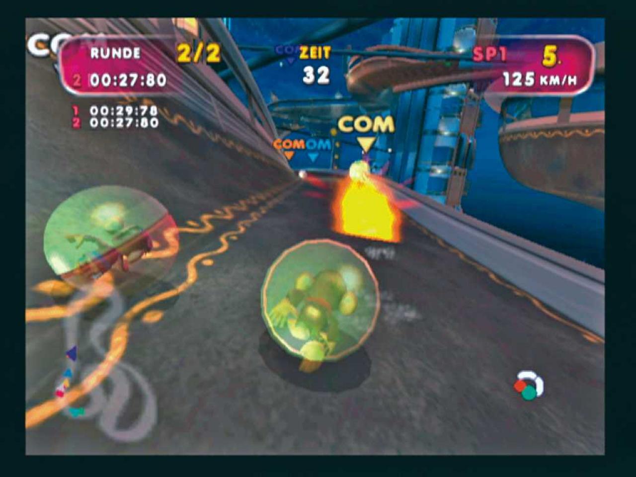 [11/08/2006] Das Renn-Minispiel bietet sogar mehrere abwechslungsreiche Strecken!BILD: N-ZONE