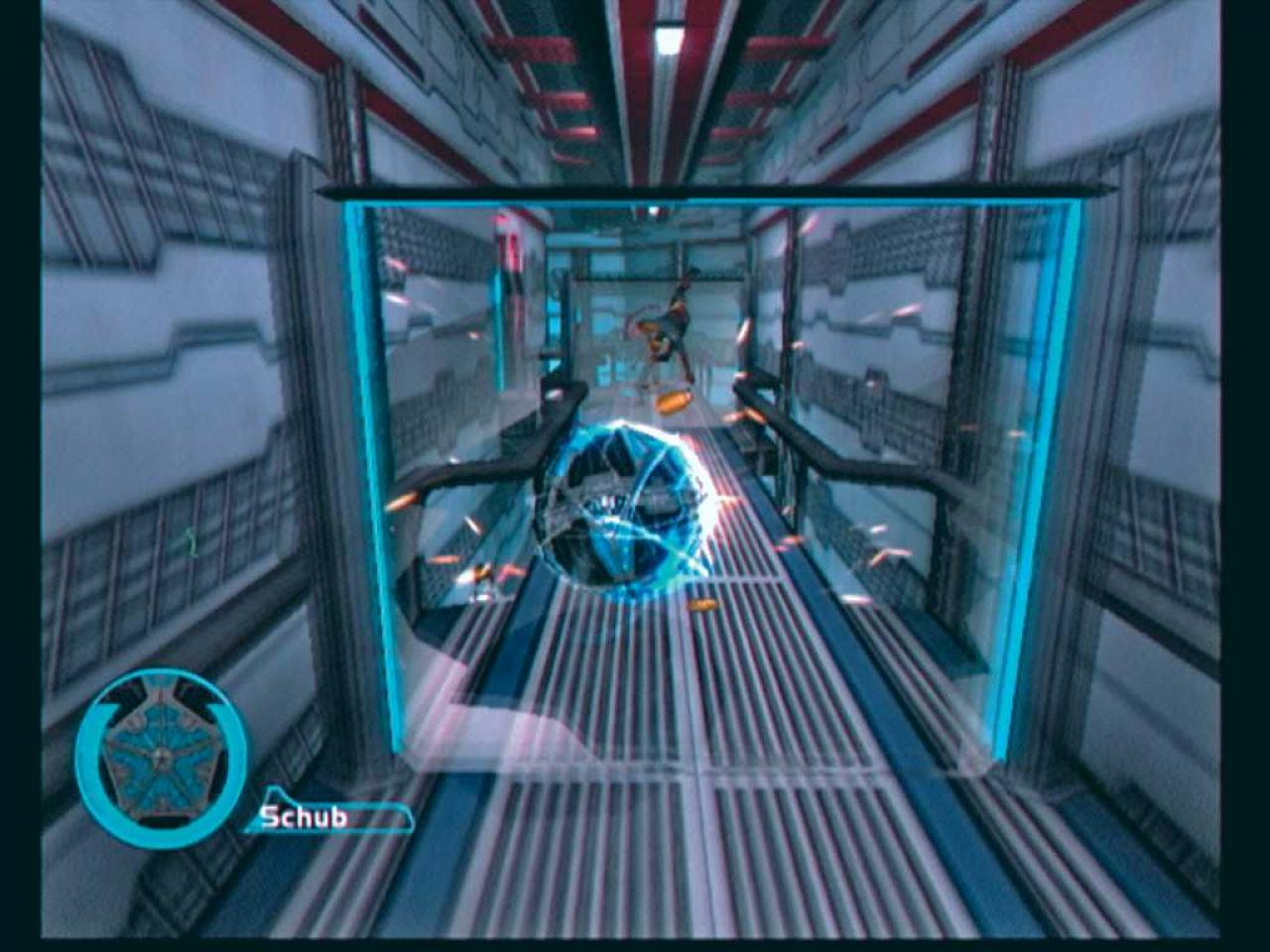 [14/08/2006] Als Kugel erreicht Aeon Flux ganz leicht schwer zugängliche Orte.BILD: XBOX-ZONE