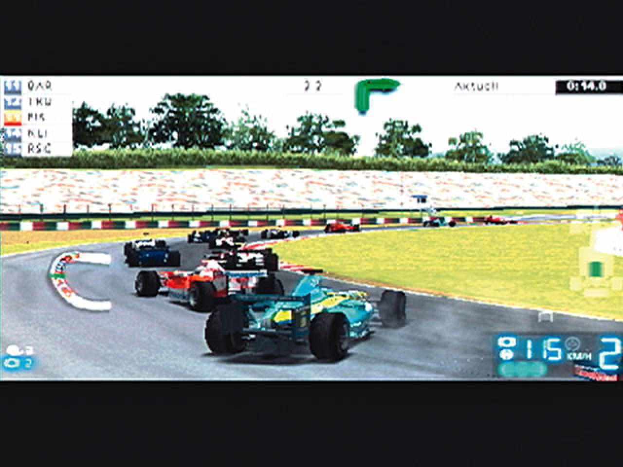 [13/09/2006] Ohne die zuschaltbaren Fahrhilfen versenken Anfänger ihren Flitzer schnell im Kies. BILD: PLAYZONE